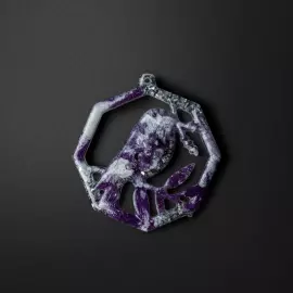 Christmas tree toy with amethyst "Bullfinch" collection "Stories"